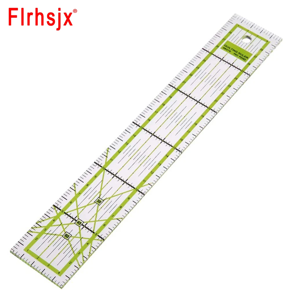 FLRHSJX 5*30cm linijka do pikowania akrylowa patchworkowa linijka z linie siatki krawiec Yardstick cięcia szycia linijka akcesoria do szycia