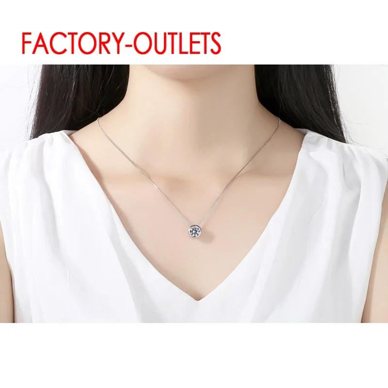 925 Sterling Silver Pendant Necklace Stud Earrings 9 Colours Fashion Jewelry Set CZ  Crystal Women Girls Party Engagement