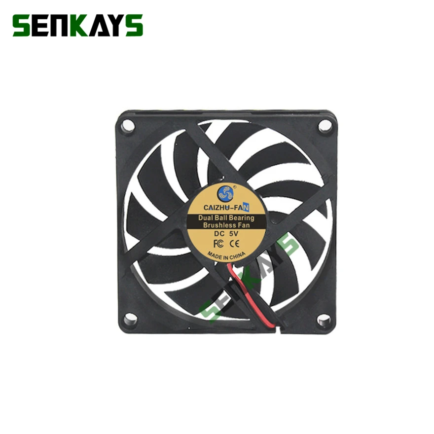 Dual Ball Bearing 8010 80MM 80*80*10MM DC 5V 12V 24V Ultra-Thin USB Cooling Fan Comptuter CPU Cooling Fan Laptop  2pin