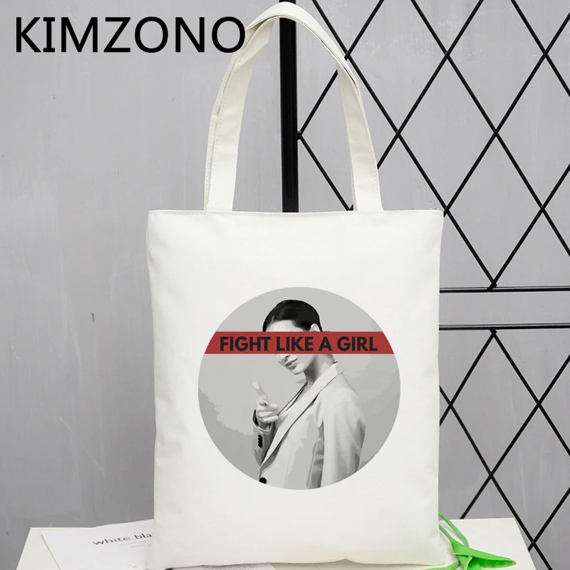 Feminist shopping bag shopping cotton shopper recycle bag tote shopper bag fabric bolsa compra tote sac cabas sac toile