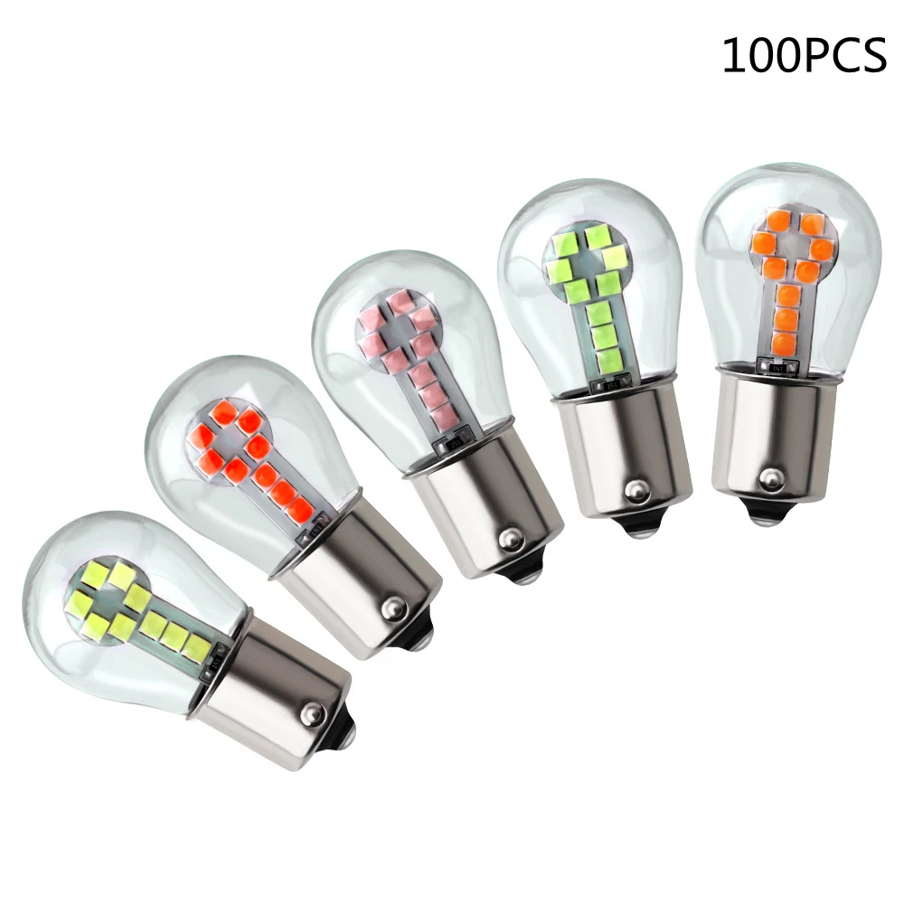 10pcs 1156 BA15S P21W Led 1157 BAY15D P21/5W  Bulbs Ampoule R5W R10W 18SMD 800LM Car Fog Lights DRL Turn Signal Lamp 12V White