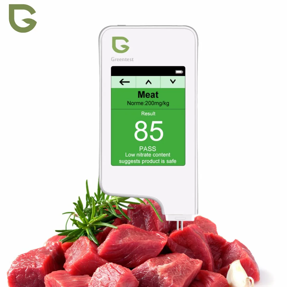 Meat Fish Nitrate Tester,Greentest-2F Nitrate Tester Kitchen Digital Food Detector Meat,Fish, Fruits and Vegetables