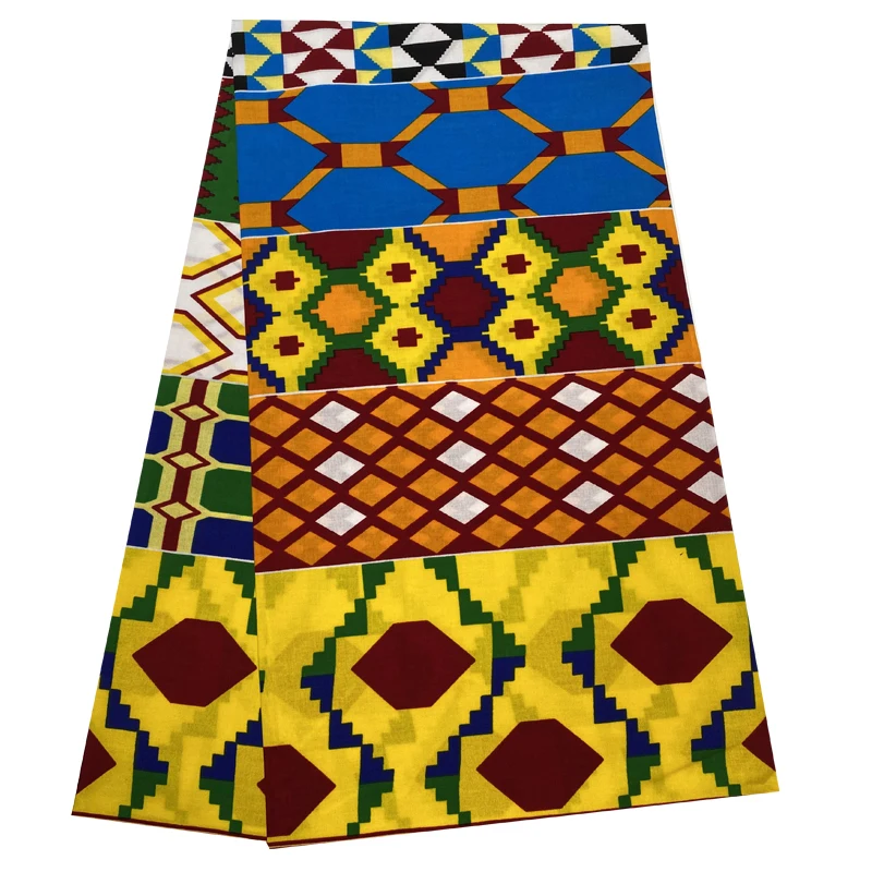 100% Cotton Guaranteed Real Wax Africa Ankara Print Kente Fabric Sewing Dress Tissu Patchwork Making Craft Loincloth Top Quality