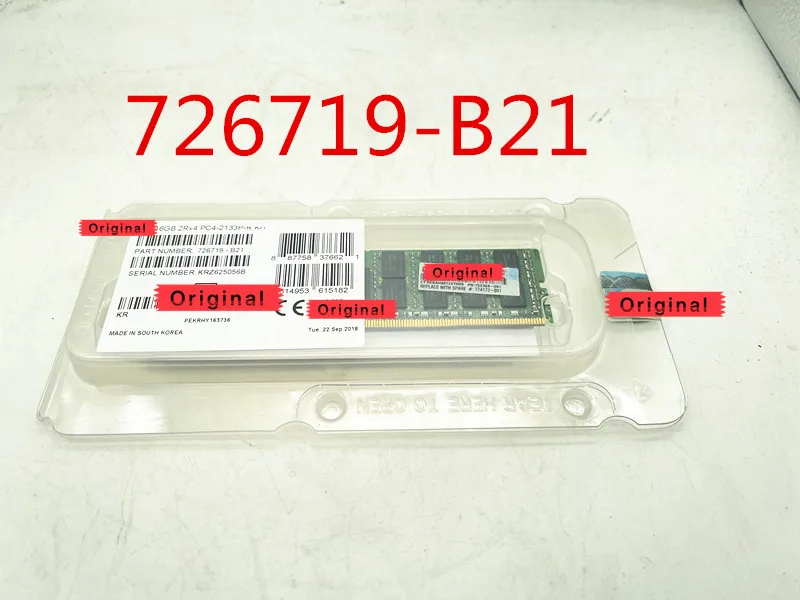 

726719-B21 16GB 2Rx4 DDR4-2133 774172-001 752369-081 Ensure New in original box. Promised to send in 24 hoursv