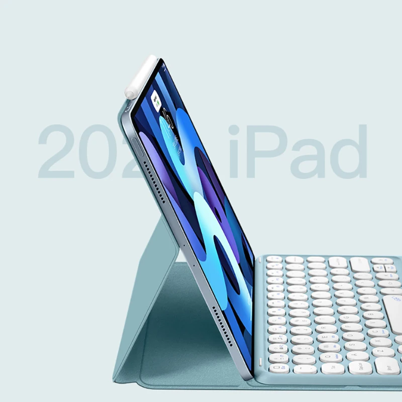 Capa de Teclado Magnético para iPad, Mouse e Teclado Sem Fio Inteligente, iPad Pro 11, 12.9, 2018, 2020, 2021, 10.9