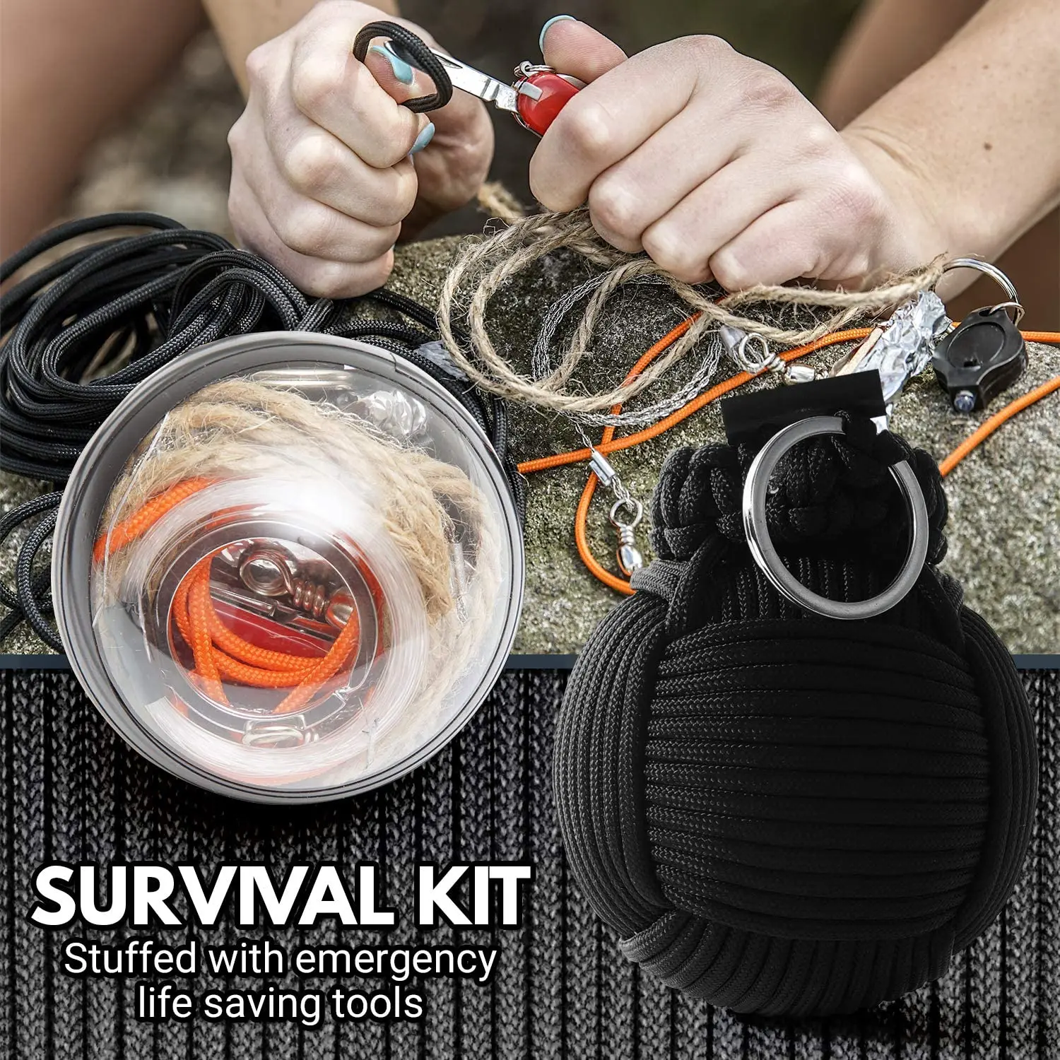 Outdoor Survival Kit 48 in 1 Portable Multifunctional First Aid Emergency Medical Bag Garden Camping Equipment Outdoor Tool