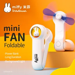 MIPOW&miffy Mini Fan Handheld Portable Folding Fan USB Charging Power Bank Pocket Fan Desktop Multi Function Fan