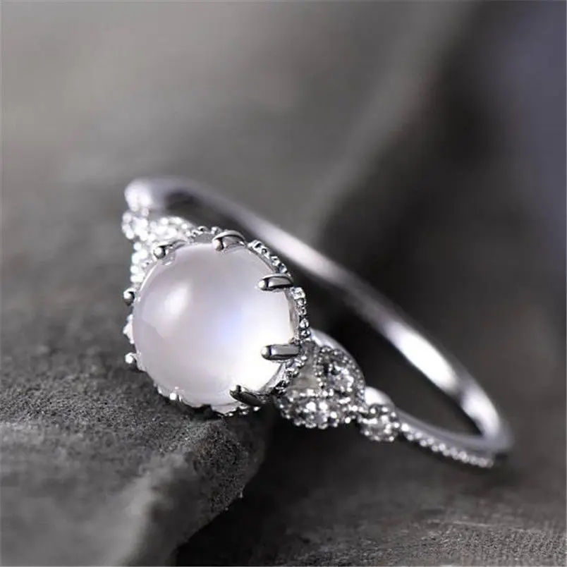 New  925 Sterling Silver Ring Opal Opal Ring Wedding Ring Female High Jewelry Gift