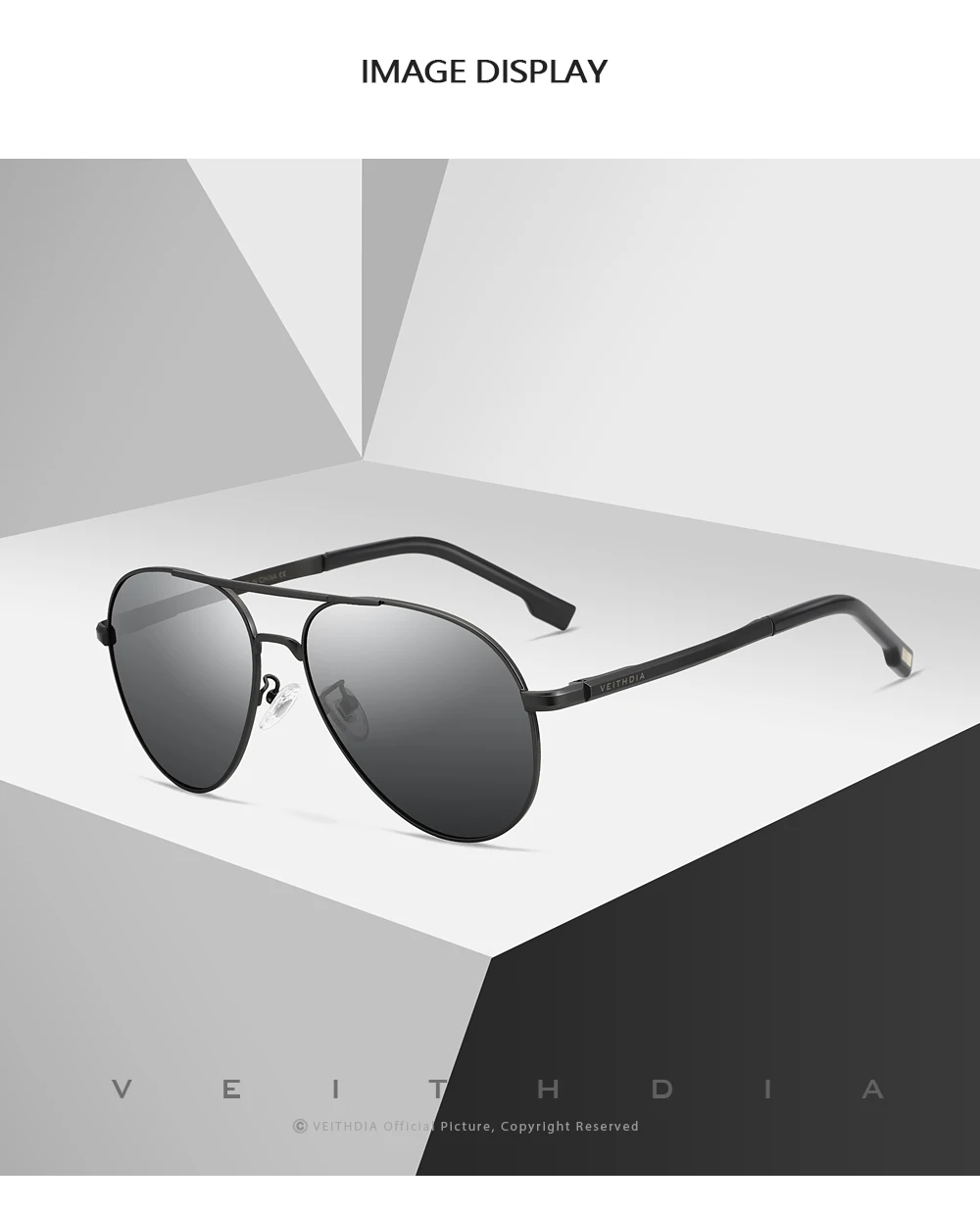 VEITHDIA Marke männer Sonnenbrille Vintage Polarisierte UV400 Objektiv Outdoor Klassische Frauen Sonnenbrille Fahren Brillen Für Männliche 2482 – Detail 5