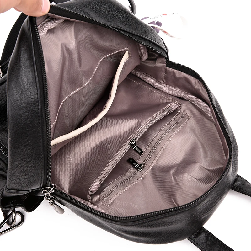 Women fashion Leather backpack travel school business shoulder bag shopping travel schoolbag