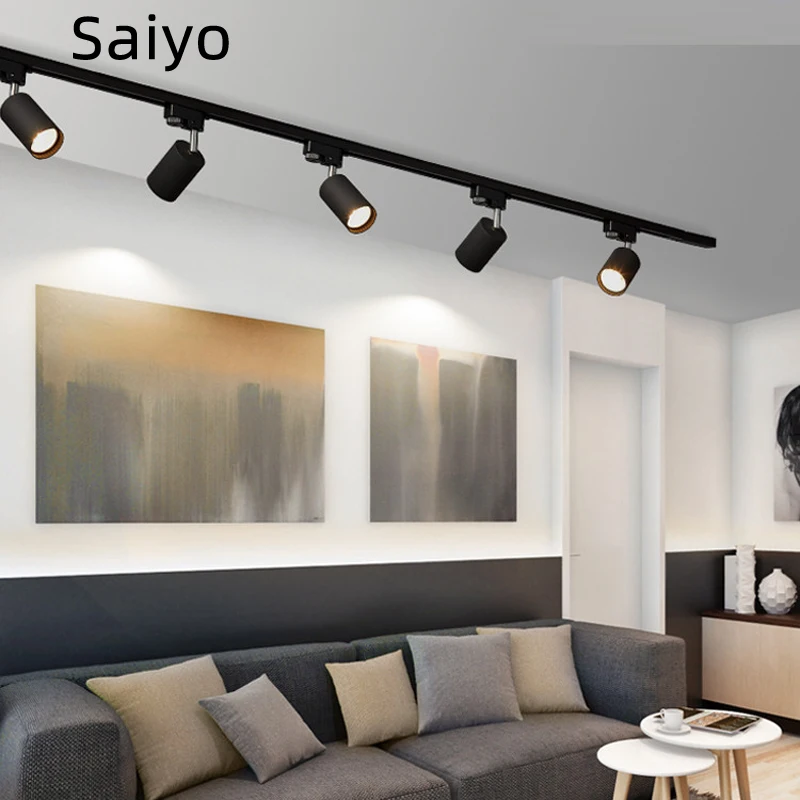 Saiyo Led Track light COB Whole Set Track Lights Aluminum Rails Track lighting Fixture For Clothing Shop Living Room Home