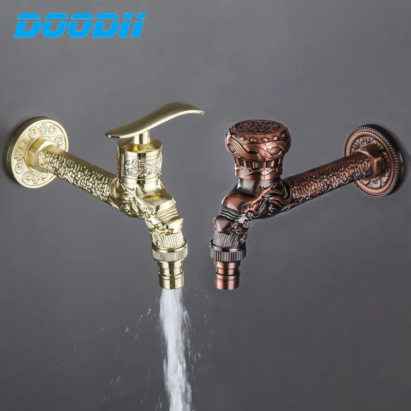 Zinc alloy Outdoor Garden Faucet Lengthen Washing Machine Bibcock Garden Hose Adapter Taps Connector Mixer Watering Fitting DODI