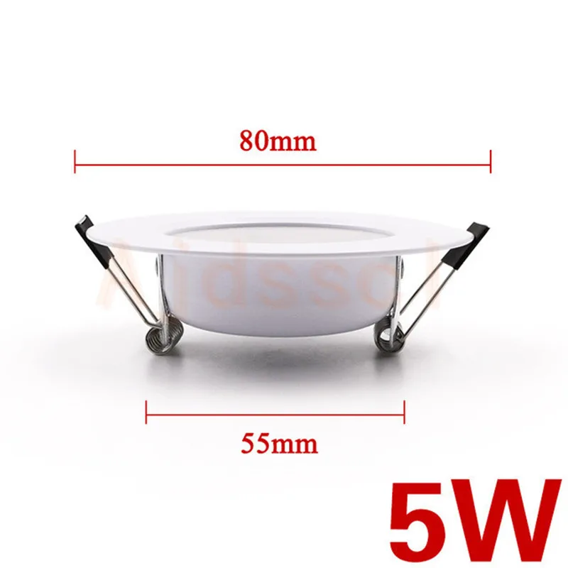Dimmable Led Downlight Three Colors 5W 7W 9W 12W 15W Recessed in LED Ceiling Light AC 220V Indoor Lighting Warm Cold White Lamp