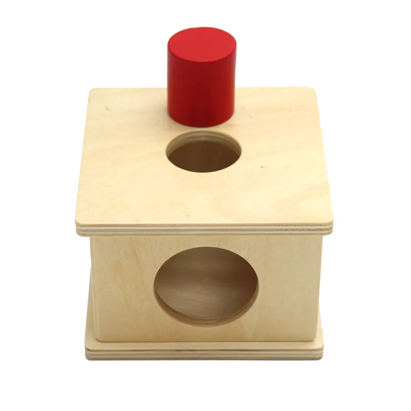 Treeyear-caja de material Montessori para enseñanza, Ayuda de enseñanza, cilindro rojo, caja a juego para guardería, aprendizaje temprano, educación preescolar