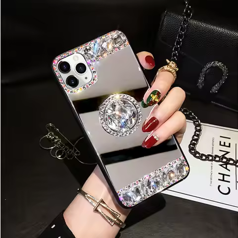 For Samsung Galaxy S24 S25 S23 Ultra S22 S21 Plus Note 20 Ultra S21FE S23 FE S24 FE Bling Glitter Mirror Case
