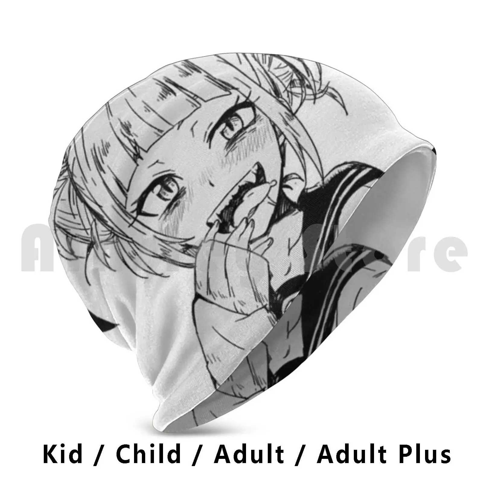 Toga Licking Beanie Hedging Cap DIY Print Cushion Anime Toga Tongue Schoolgirl Fangs