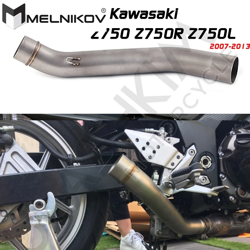 Motorcycle Exhaust Muffler Escape Middle Link Mid Pipe Full System Slip On For Kawasaki Z750 Z 750 With DB Killer Exhaust