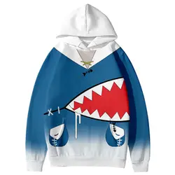 Gawr Gura-Sudadera con capucha para hombre y mujer, jersey de manga larga con estampado 3D de Hip hop, ropa de calle Harajuku