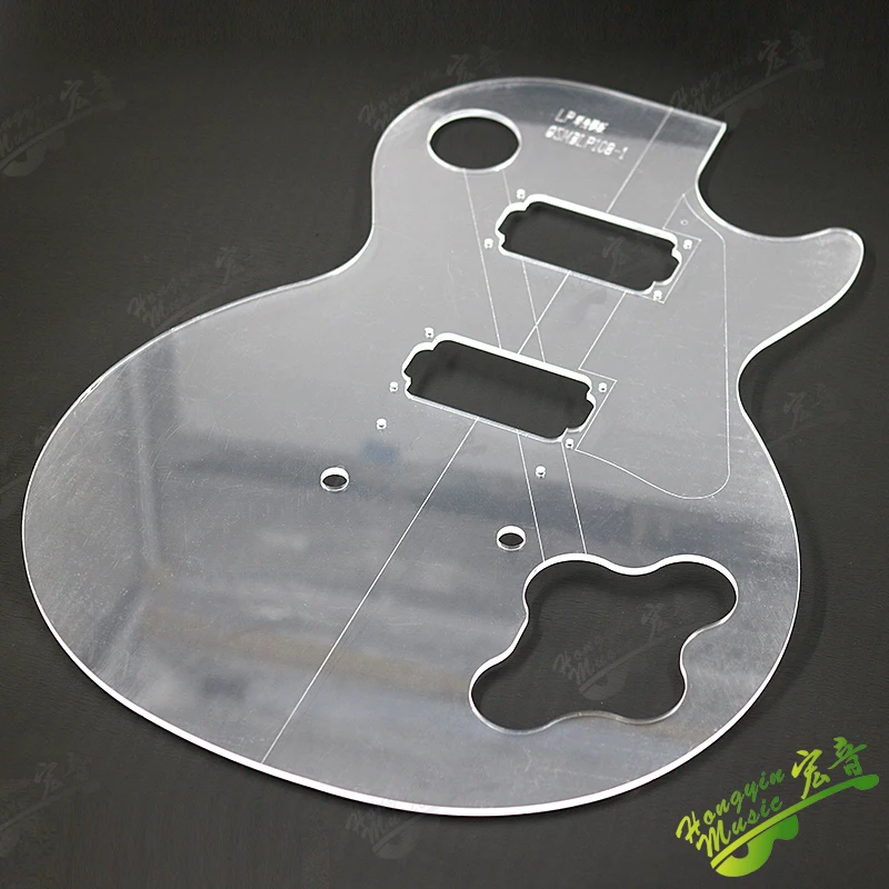 LP Style Electric Guitar Body Transparent Acrylic Template Guitar Making Molds