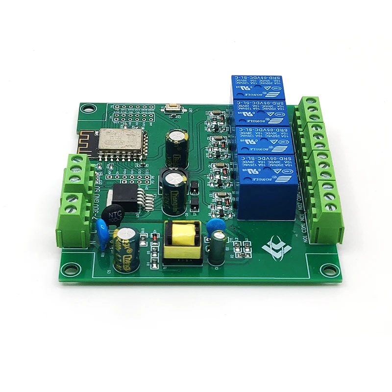 AC/DC Power ESP8266 WiFi 4-kierunkowy moduł przekaźnika ESP-12F 4-kanałowa płytka rozwojowa