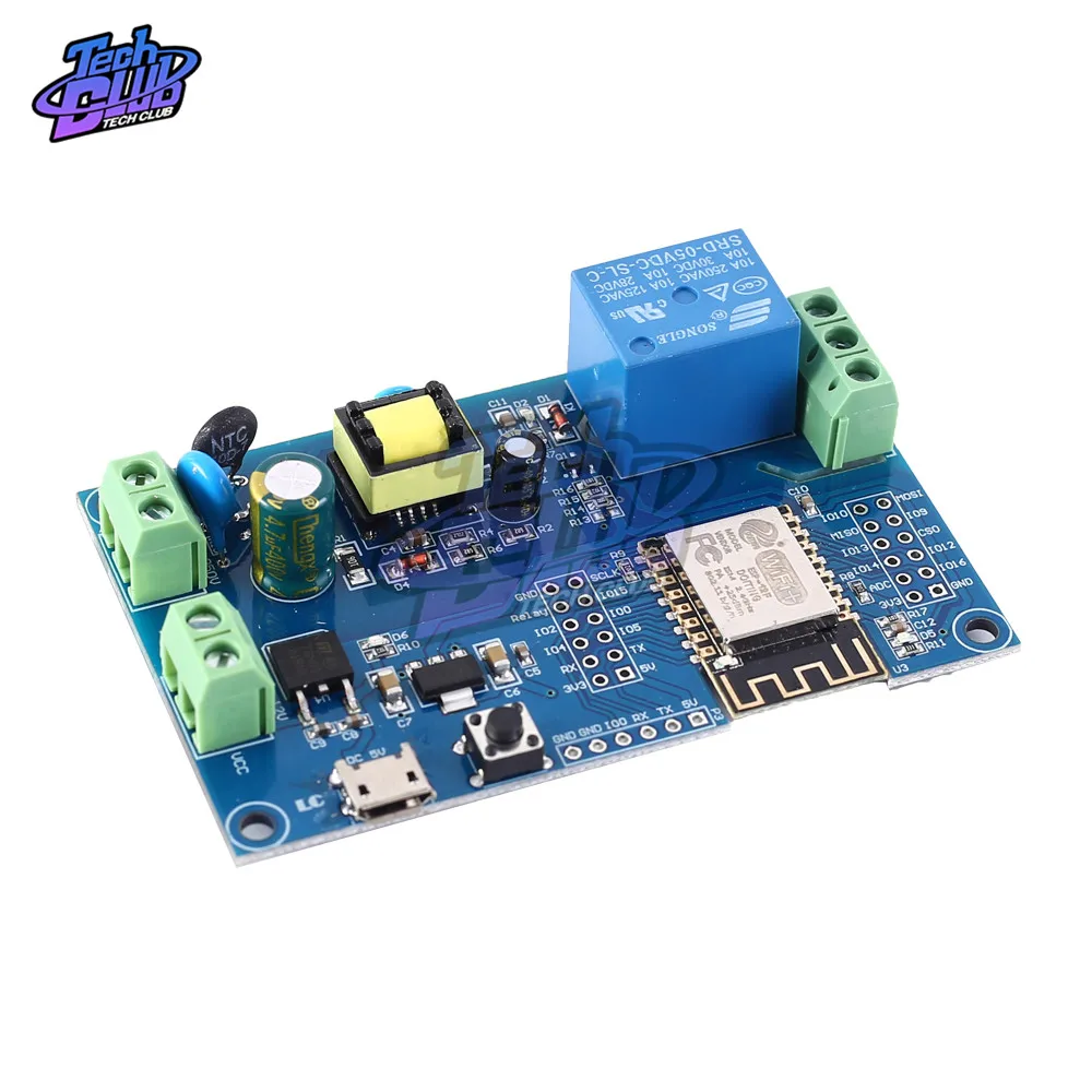 AC 220V DC 12V ESP8266 WIFI Single  Relay Module esp8266 ESP-12F AC/DC UART Development board Remote Control Smart Home