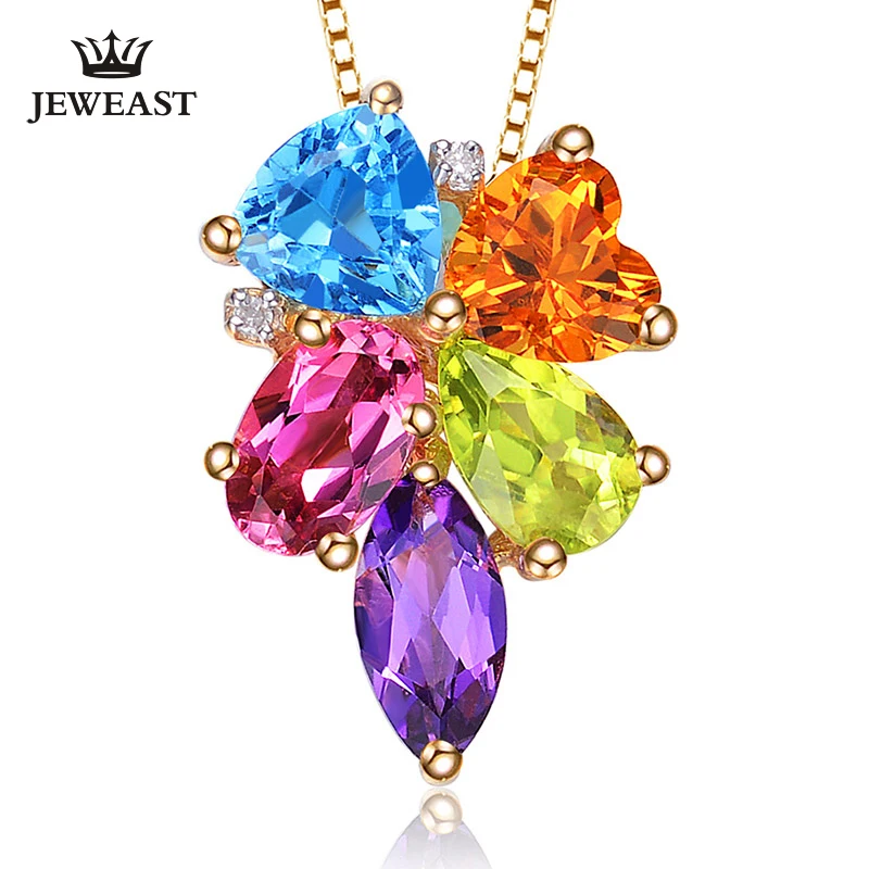 

ENZO Natural topaz 18K Pure Gold Pendant Real AU 750 Solid Gold Upscale Trendy Classic Party Fine Jewelry Hot Sell New 2023