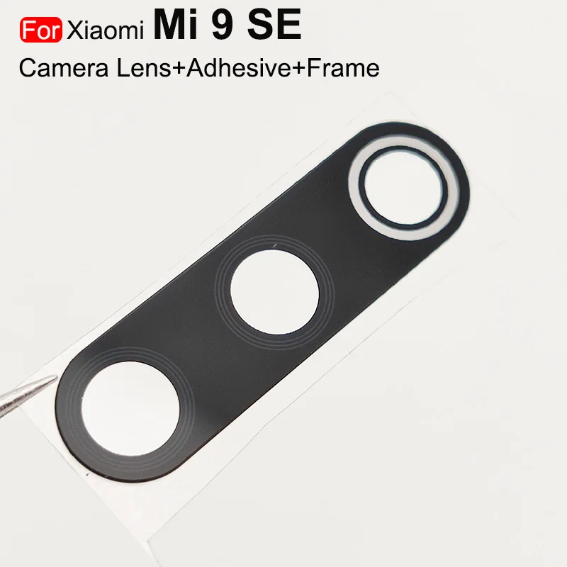 Aocarmo For Xiaomi Mi 8 9 9SE Back Camera Lens With Frame Adhesive Sticker Replacement Parts