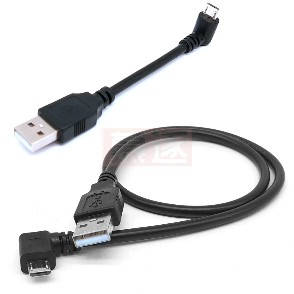 Up & Down & Links & Right angled 90 degree USB Micro USB connector on USB male data cable 25cm 50cm for Tablet 5ft 1m
