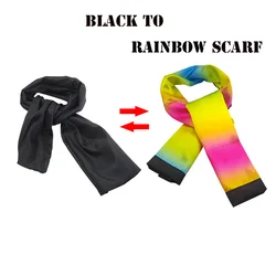 1pc Change Color Scarf (120*16cm) Magic Tricks Black to Rainbow Silk Streamer Magia Magician Stage Illusions Gimmick Prop Comedy