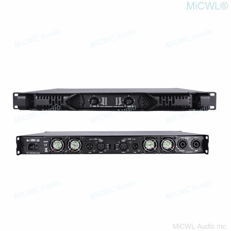 

Professional Dual Channel 4600W Super Power Digital Power Amplifier Drive Large Horn Speaker Output Rating 1400 Watt Each Way