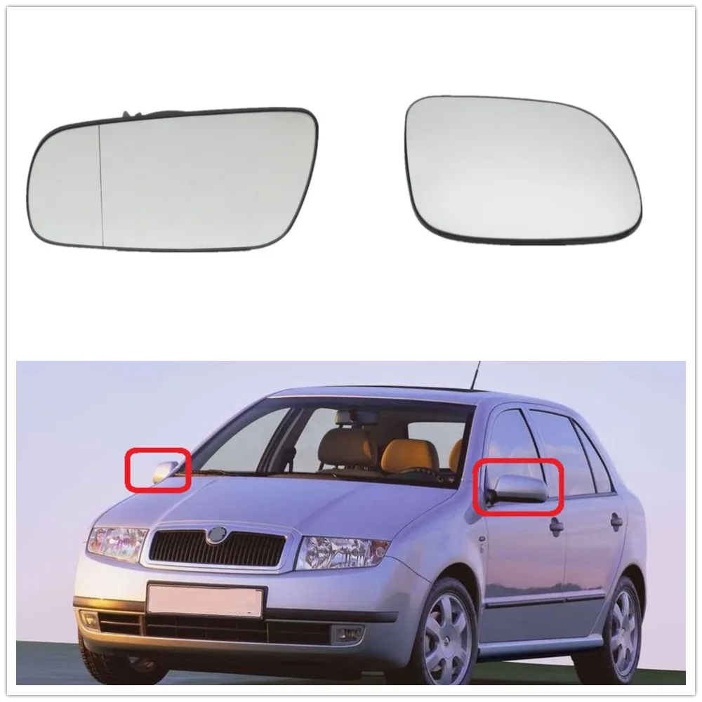 2pcs (Left+ Right) For Skoda Fabia MK1 1999 2000 2001 2002 2003 2004 Car-styling Heated Rear Mirror Glass