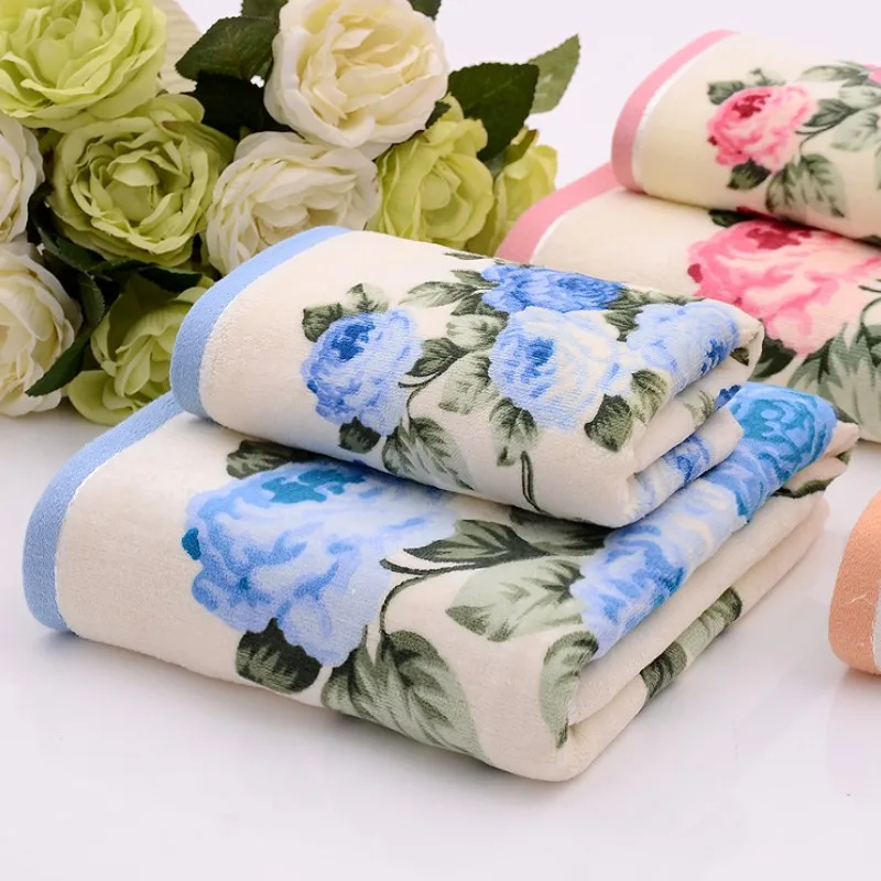 2022 Brand New Women Peony Towel bathroom Men\'s Towel 76 * 34cm Bath Towel 70 * 140cm High Quality Beach Towel