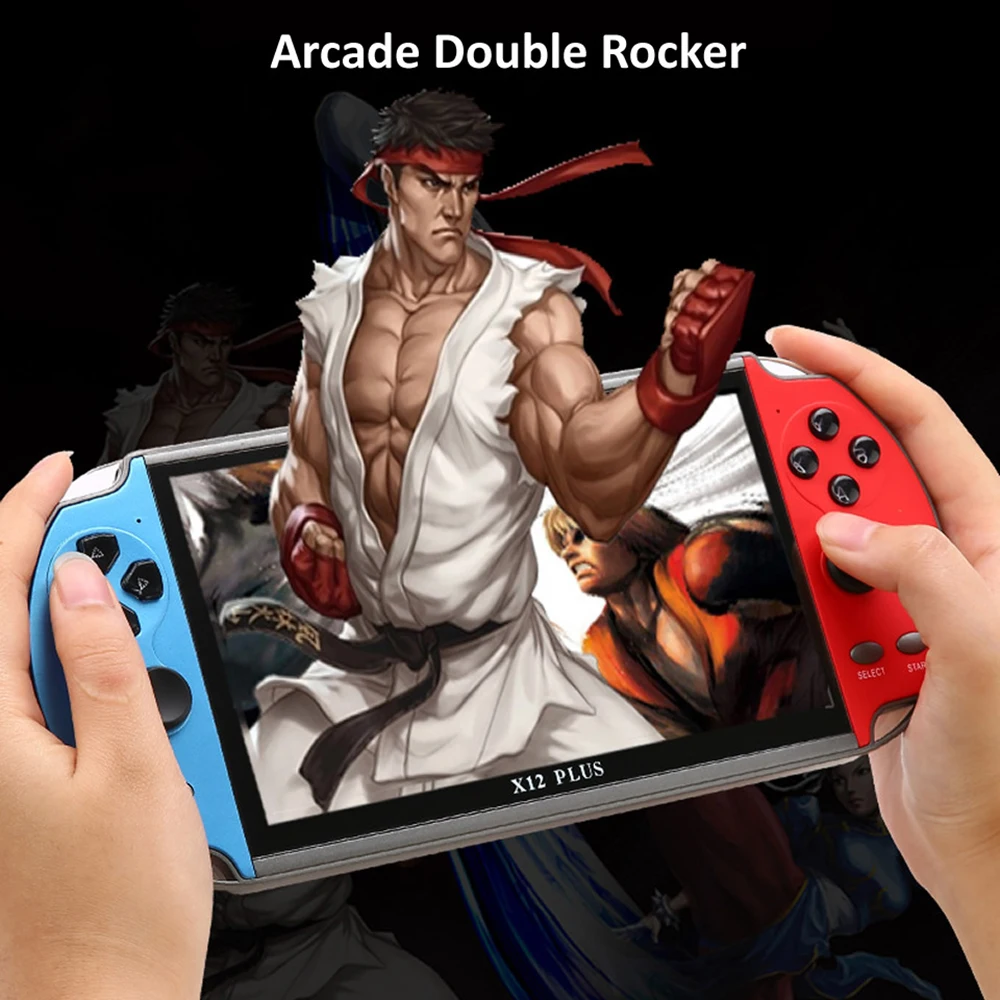 Portable Retro Video Game 5.1 Inch HD Screen Handheld Mp5 Music Video Game Controller Player Retro consola x12 plus game console