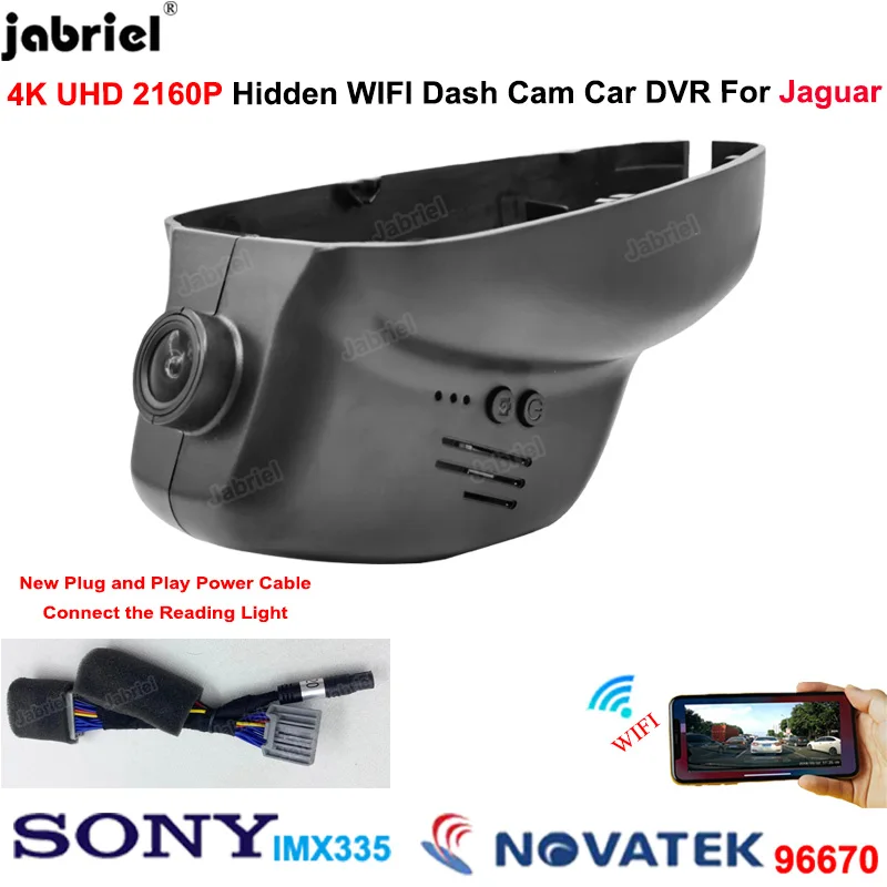 

New 4K Wifi Dash Cam Car Dvr Camera for Jaguar XJ for Jaguar XFR for Jaguar XF X250 2007 2008 2009 2010 2011 2012 2013 2014 2015