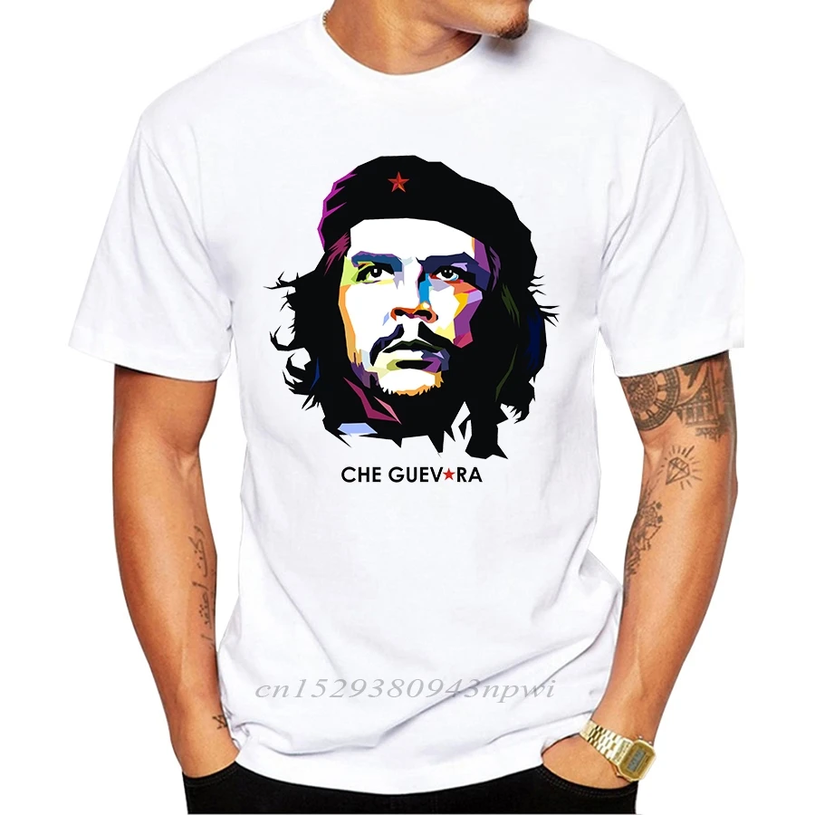 2020 Men New Fashion Che Guevara and Fidel Castro Printed T-shirt Short Sleeve Casual Tee Shirts Cool Design Tops