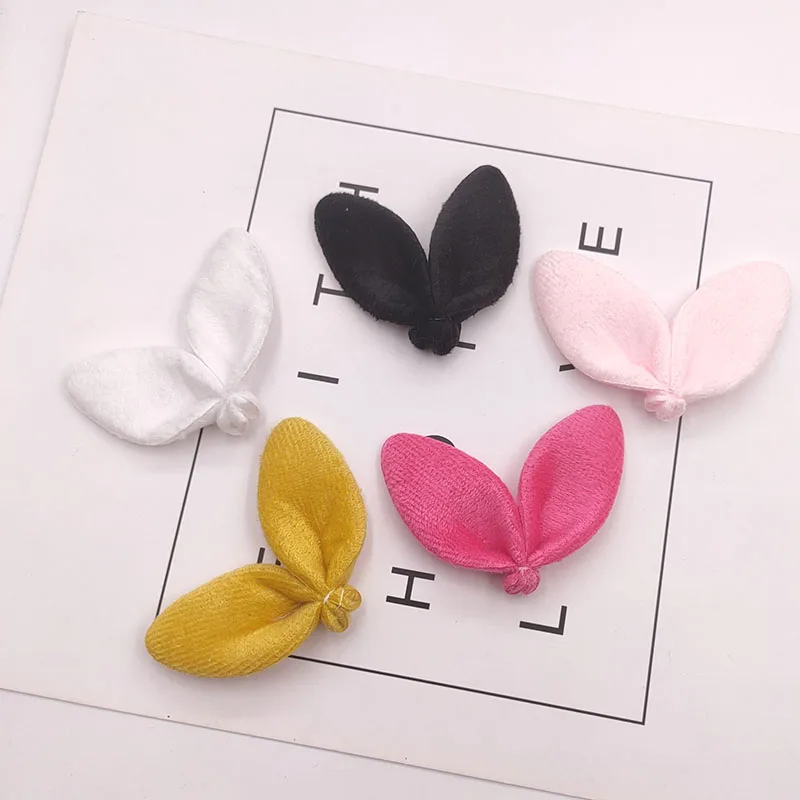 50Pcs 7*6CM Felt Rabbit Ear Applique For DIY Clothes Shoes Hat Headwear Clips Crafts Decor Patches