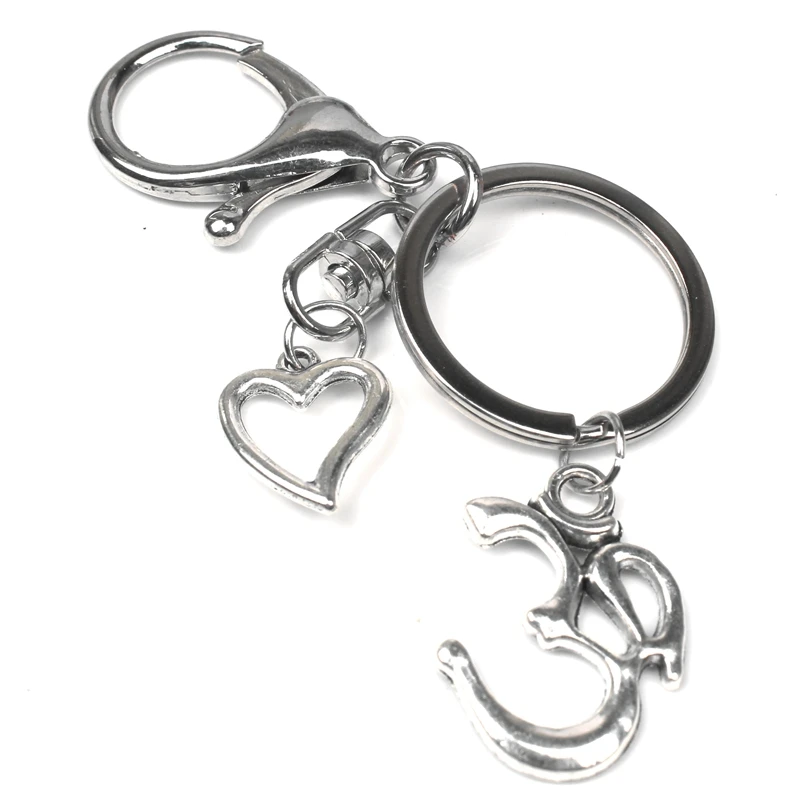 

@Fashion Keychain Yoga OM Pendants Keyrings DIY Men Women Jewelry Car Backpack Key Chain Ring Holder Souvenir For Birthday Gift