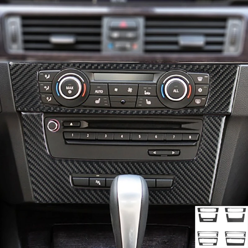 

Для BMW 3 серии E90 E92 E93 кондиционер CD панель украшение рамка углеродное волокно стикер автомобильная навигация рамка стикер