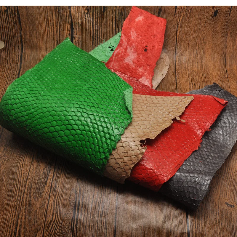 big size Nile carp fish skin DIY special leather for wallet material mobile phone shell material fish skin leather