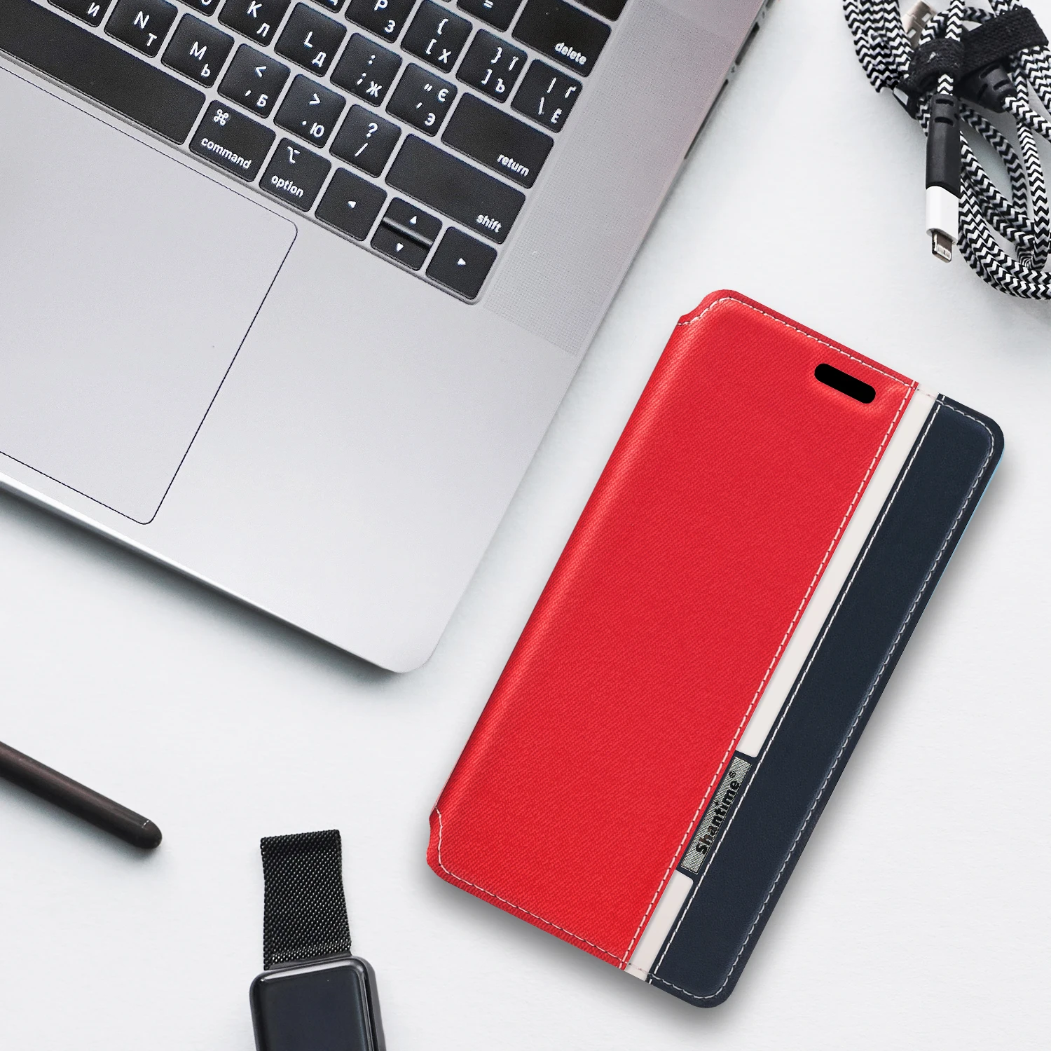 Custodia Per Ulefone Note 15 - Cover Flip In Pelle PU Con Motivo Rose, Porta Carte E Supporto - Morbida Silicone TPU