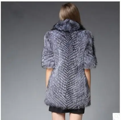 New Womens Waistcoats Man-Made Fox Fur Vest Coats Long Casual Female Large Size Fur Waistcoats Wiinter Autumn Fur Vest Cj82