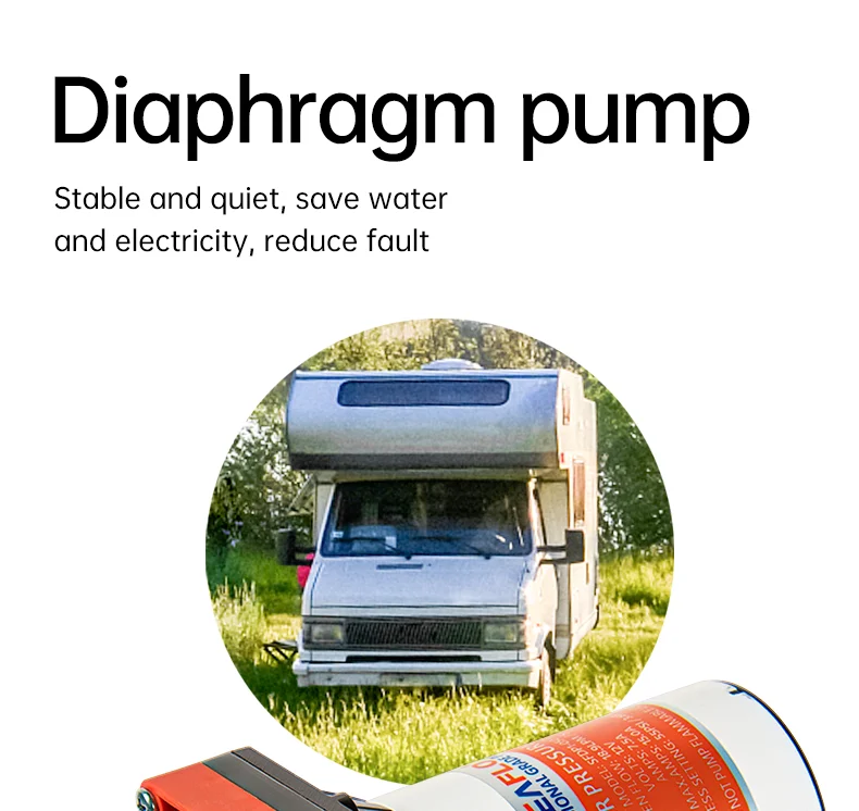 SEAFLO 42 Series Diaphragm Water Pump 3.0GPM 55PSI 12 Volts Electric Yacht Boat Marine RV Caravan High Pressure Supply 4 Chamber