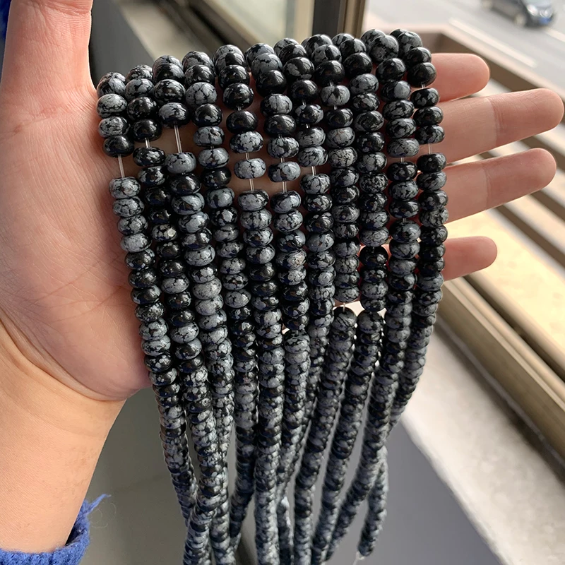 High Quality Natural Stone Bead Rondelle Shape Loose Spacer Abacus Quartz Beads For Handmade Jewelry Bracelet Necklace DIY