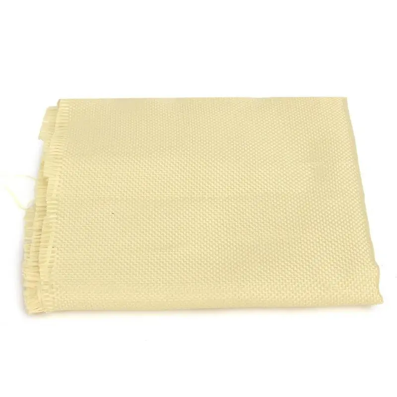 200gsm Fabric Woven Aramid Fiber Cloth Plain 100cm/39.4'' Width Yellow