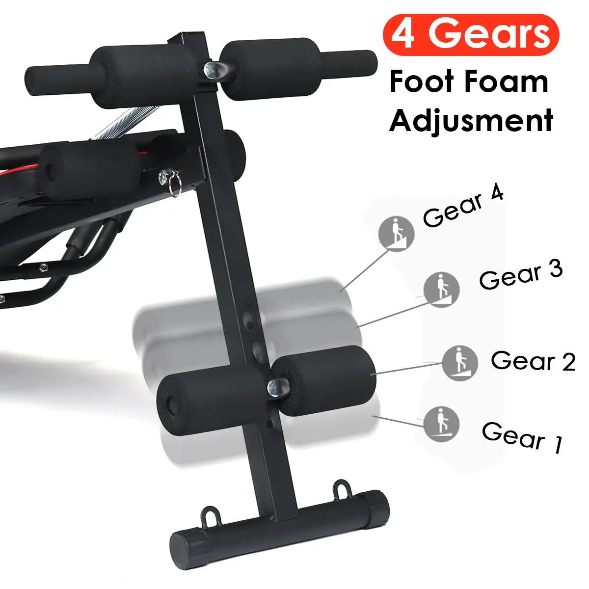 GEEMAX 4 Gear Adjustable Workout Fitness Bench Sit Up Benches Dumbbell Bench Home Gym Fitness Exercise Training Equipment