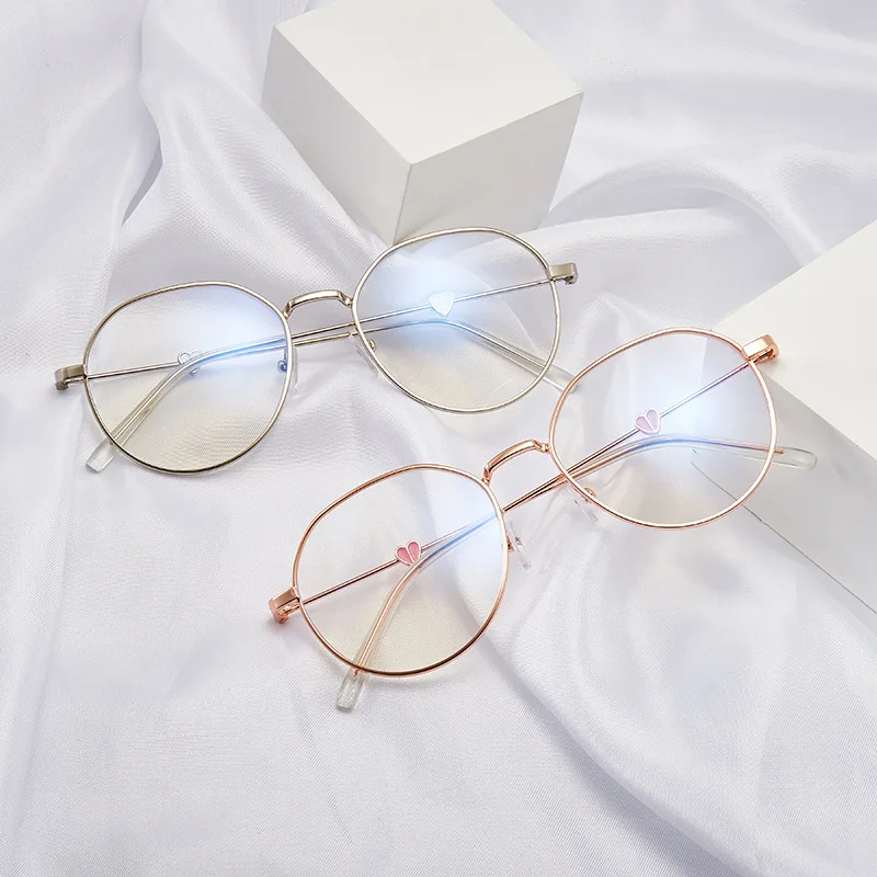 Heart Pattern Leg Nearsighted Glasses Finished Student Literary Spectacle Women Myopia Glasses Optical Eyewear -0.5 -1.5 To -4.0