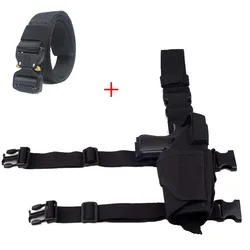 Tactical Accessories Nylon Holster Hunting Airsoft Pistol Gun Drop Leg Holster Pouch Adjustable Belt Holster For Universal Gun