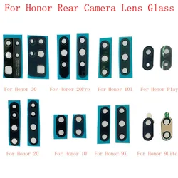 2Pcs Back Rear Camera Lens Glass For Honor 30 20 Pro 20 10i 10 9X Play 9 Lite Camera Glass Lens Repair Parts