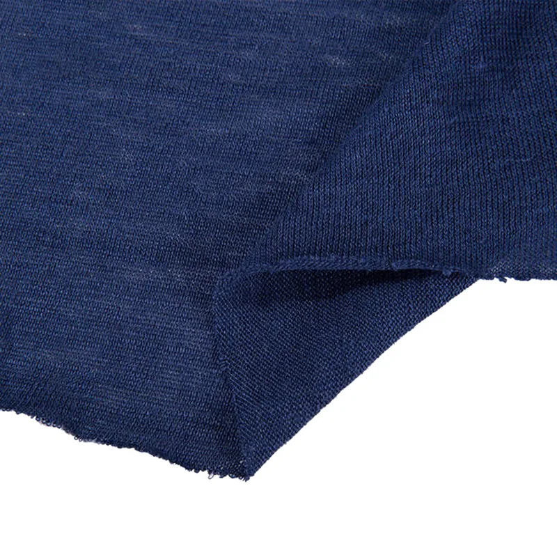 High Quality 100% Hemp Fabric  Knit Sewing Material For Summer Thin T Shirt  Can See Though 50*150cm KK302951