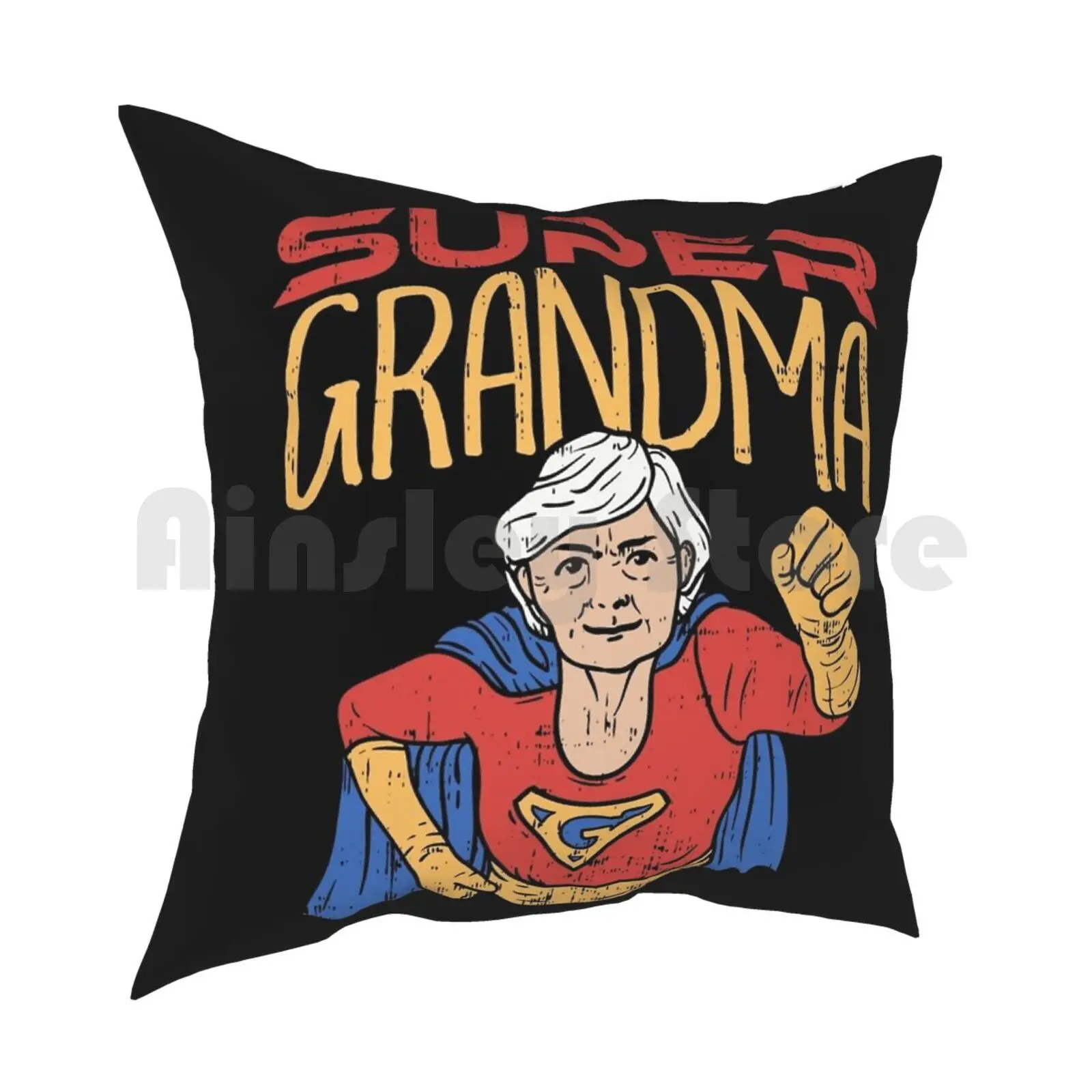 Super Grandma Funny Grandmother Superhero Christmas Gift Pillow Case Printed Home Soft DIY Pillow cover Super Grandma Funny